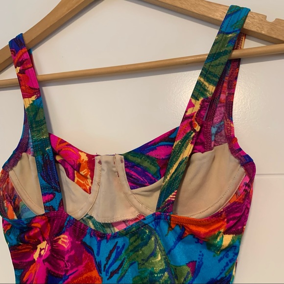 Vintage Floral One Piece Bathing Suit - Picture 8 of 12